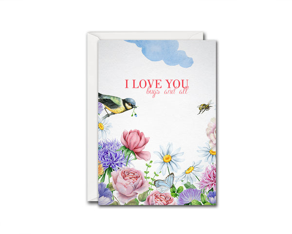 I Love You Bugs and All Friendship Customized Greeting Card