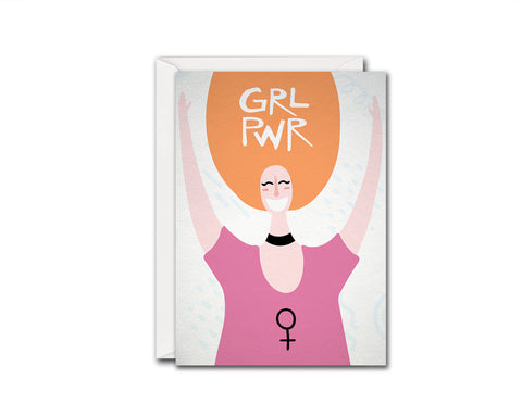 Girl Power Women Empowerment Customizable Greeting Card