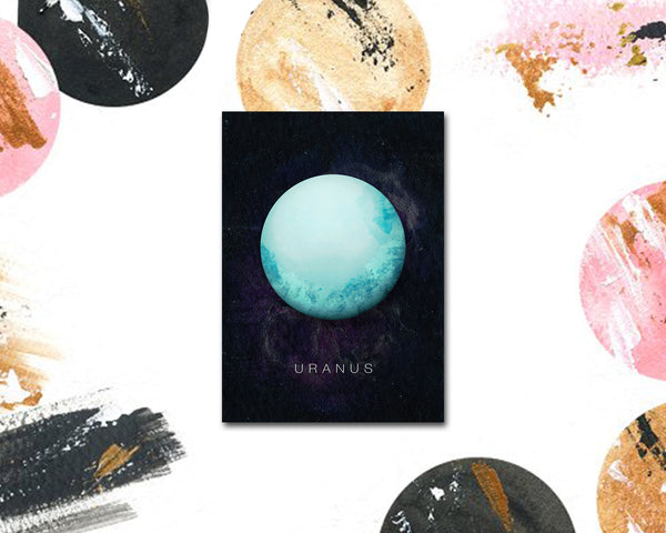 Uranus Planet Universe Space Solar System Customizable Greeting Card