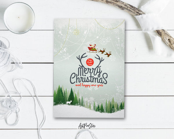 Merry Christmas and a happy new year Personalized Holiday Greeting Card Gifts