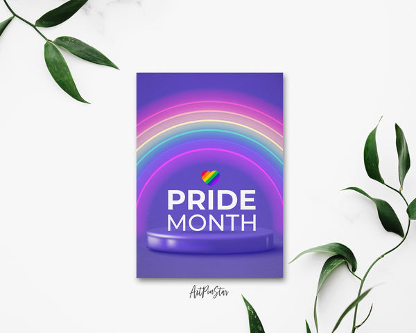 Pride Month, LGBTQIA Greeting Cards Pride Month with Rainbow